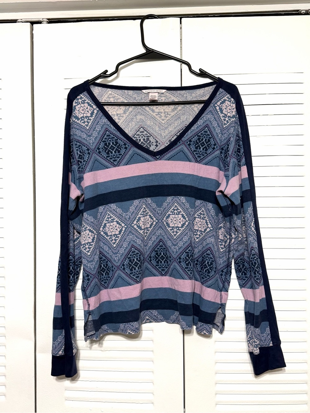 Cozy Cabincore Relaxed Fit Winter Layering Long Sleeve Women’s Waffel Top